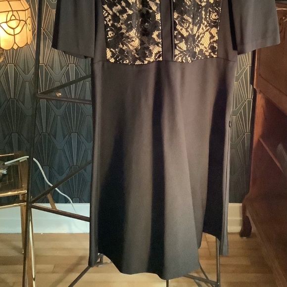 Vintage Betsey Johnson Lace Bodice Elbow Sleeve Dress - Picture 4 of 9